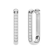 Boucles d'oreilles diamants naturels ronds 0.20 carat or blanc Renata